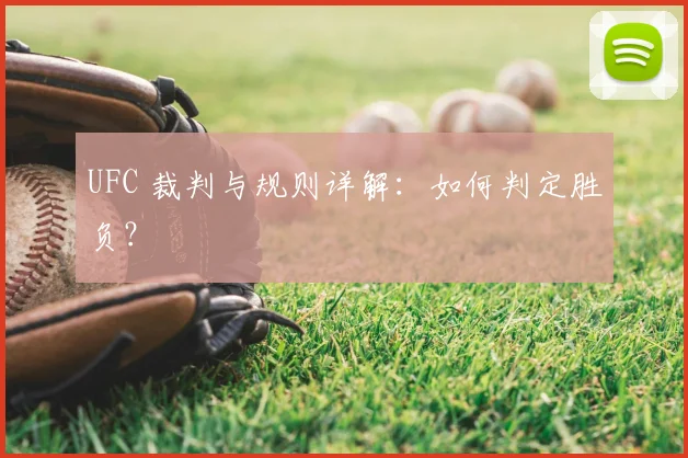 UFC 裁判与规则详解：如何判定胜负？